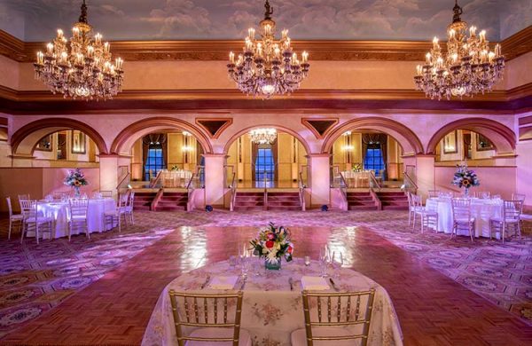Grand Ballroom Wedding With Uplighting